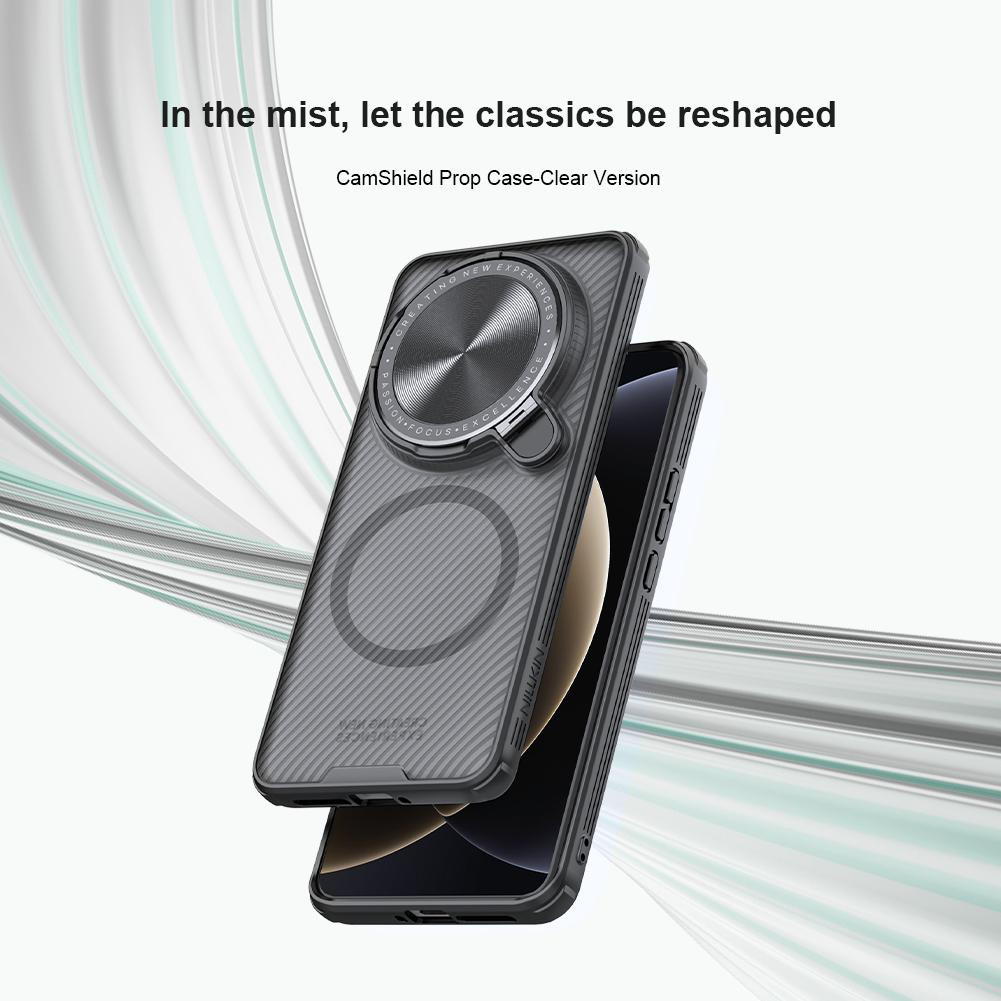 Для Xiaomi MI 15 Ultra чехол для телефона Nillkin CamShield Prop Magnetic Clear Version Hard PC+TPU Shell противоударный чехол для задней панели