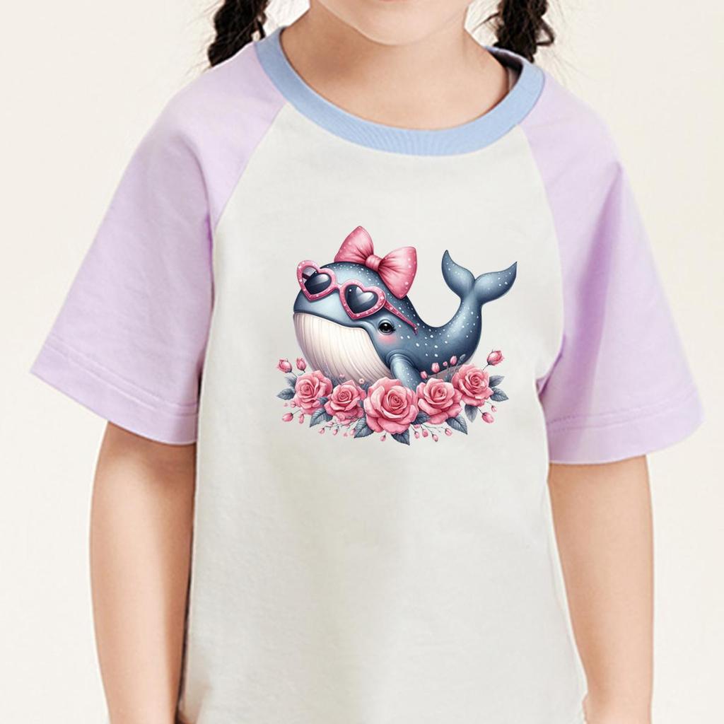 Animal Flowers Thermal Patches Clothing Cartoon Deer Cat Tiger Thermal Press Vinyl Hoodies Tops Washable Diy Thermal Stickers