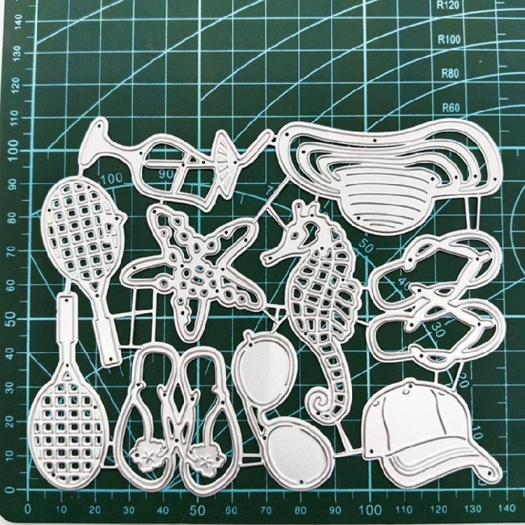Серия 'Праздники' Вырубки Пляж Вырубки для DIY Фотоальбома Скрапбукинга Декора