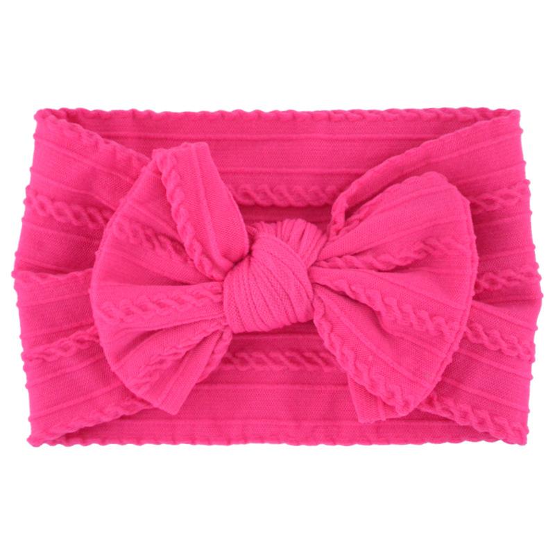 Baby Girls Bow Headbands, Soft Elastic Nylon Hairbands for Infants Toddlers