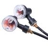 4PCS Motorcycle Turn Signal Indicator Light, 12V 10W Halogen Lamp Retro Front Rear Turn Signal Light, 10mm Mounting Bolts, IPX66 Waterproof All-Weathe