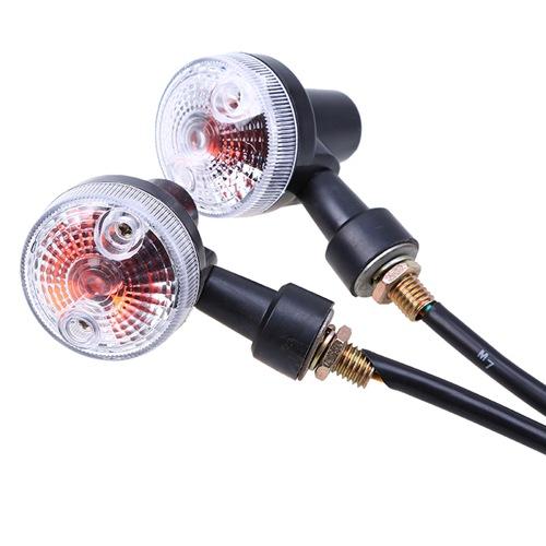 4PCS Motorcycle Turn Signal Indicator Light, 12V 10W Halogen Lamp Retro Front Rear Turn Signal Light, 10mm Mounting Bolts, IPX66 Waterproof All-Weathe