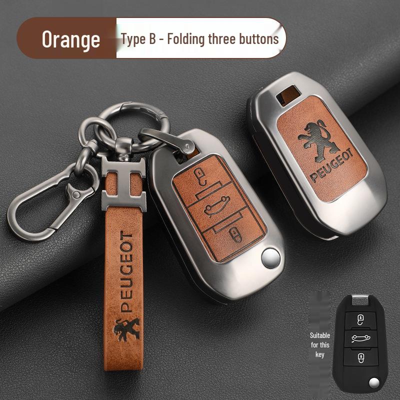 Крышка-брелок из цинкового сплава для Dongfeng Peugeot: Подходит для моделей 308, 301, 408X, 308S, 3008, 2008, 508