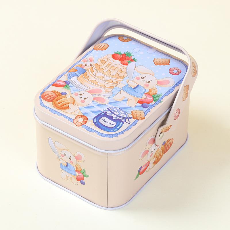 Жестяная Металлическая Коробка для Конфет Детские Подарки Маленькая Жестяная Коробка Коробка для Печенья Портативная Подарочная Коробка Кролик Для Дня Рождения Свадьбы Украшение для Вечеринки