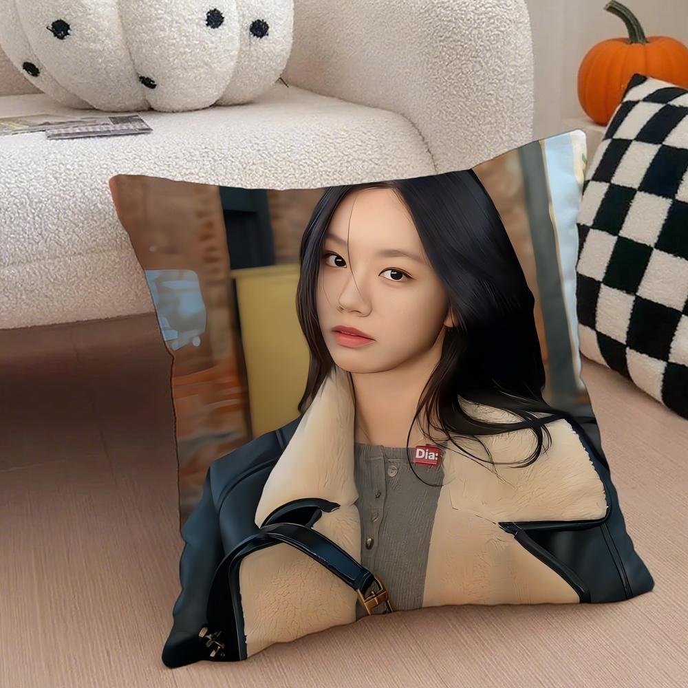 singer bubbly LLee Hyeri Cushion Cover Throw Pillow Cover Hidden Button Durable Polyester Chair Cushion