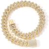 20mm Gold Iced Out Lab Diamond Miami Cuban Link Chain Choker for Men Hip Hop