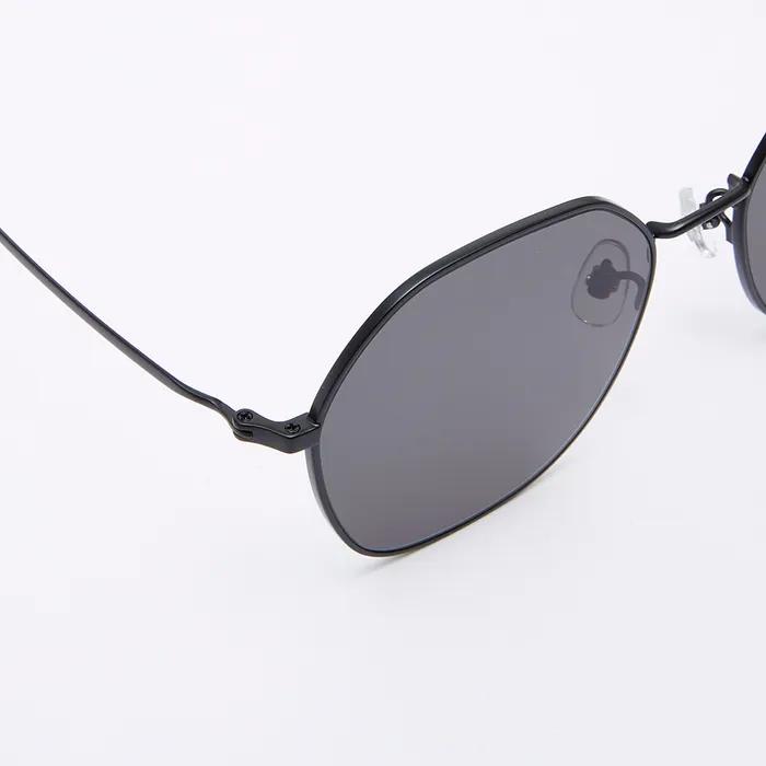 [Air Titanium] AL2503 0909M Air Titanium Шестиугольные Черные Солнцезащитные Очки