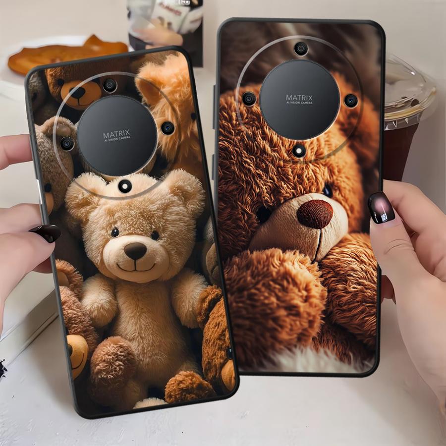 Чехол для телефона Funda для Honor Magic5Lite X9a X7 70 X6 200 400 Lite X5b 90 X8 8X Простой мишка