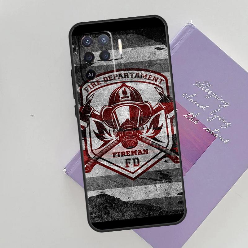 Чехол для телефона Пожарный Пожарная служба Пожарный Для Oppo A54 A74 A94 A15 A16 A17 A52 A72 A76 A96 A57 A58 A78 A98 A53S