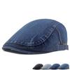 Denim Beret Men's British Newspaper Boy Hat Forward Hat Female Paintsman Hat Peaked Cap Flat Caps