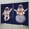 Nordic Ins Style Cartoon Comics High Shading занавеска Space Astronaut Trend Creative Boy Детская комната Простые занавески 2 шт.