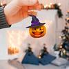 Adorable Acrylic Halloween Pumpkin Pendant For Car Interior Decoration Party Hanging Ornament