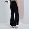 PORTS Women's High-Waist Micro-Flare Slit Casual Pants