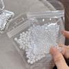1 Bag Half Round Pearl Nail Charms White Pearls 3D Caviar Beads Manicure Supplies Flatback Pearl Decoration