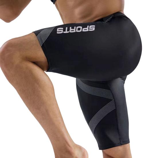 2 шт./компл., мужской купальник со средней посадкой и круглым вырезом с коротким рукавом и принтом, облегающая футболка, комплект для плавания, пляжная одежда