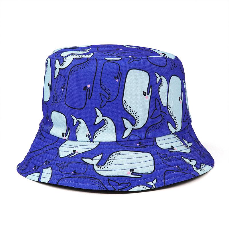New Arrival Summer Sun Protect Woman Man Unisex Reversible Printed Cactus Bucket Hat
