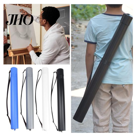 Document Storage Tube Extendable Poster Painting Case Expands from 19.7" to 35.4" Drawing Carrier with Lid Adjustable Shoulder Strap for Documents