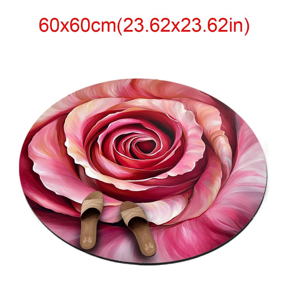 Коврик для пола в форме пиона, мягкий коврик для ванной комнаты, для гостиной, чайного столика, прикроватный