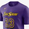 Nike X NBA Los Angeles Lakers FW24 Essential City Edition Пуловер с круглым вырезом и короткими рукавами Мужские футболки Дикий пурпурный HJ2763-507