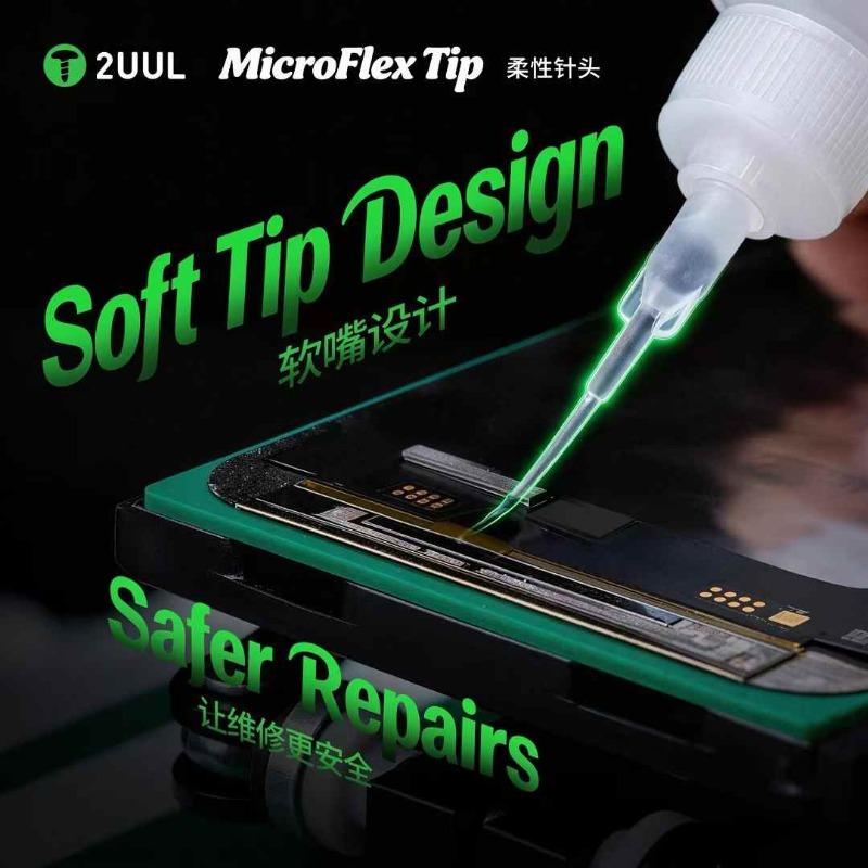 2UUL CS10 MicroFlex Наконечник Гибкие Иглы 50шт Мягкий Гибкий Прецизионный Наконечник-Игла для Инструмента Ремонта Мобильных Телефонов