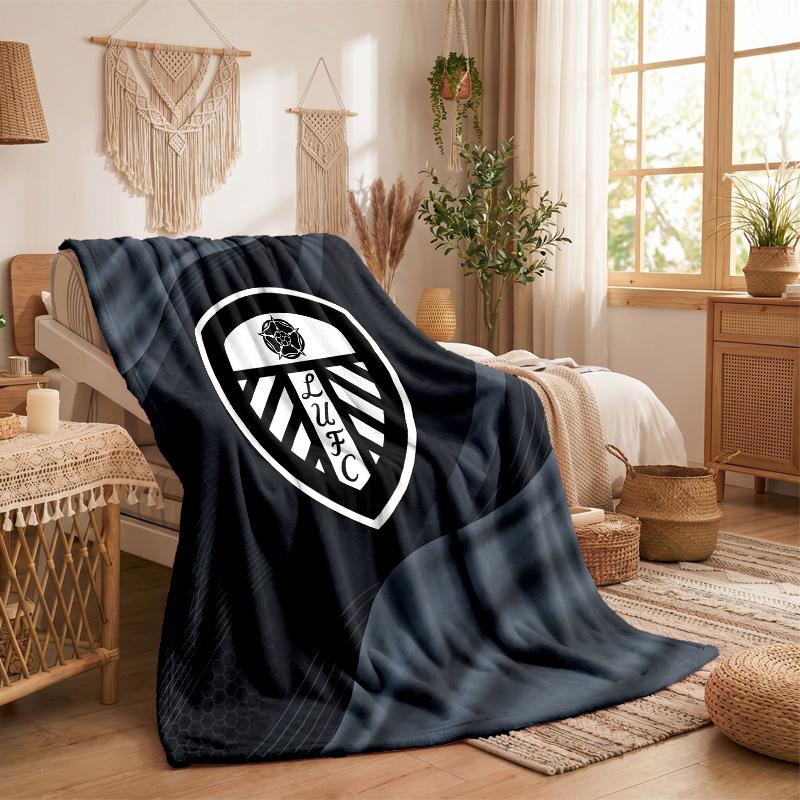 Флисовое одеяло в тематике Leeds United Уютное Мягкое Плюшевое Одеяло Для Спальни Дивана Путешествий