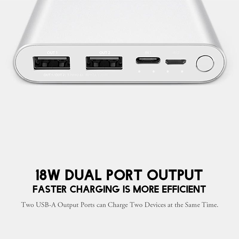 Оригинальный Xiaomi Mi Power Bank 3 22,5 Вт 10000 мАч быстрая зарядка Dual-USB алюминиевый Powerbank быстрое зарядное устройство портативный внешний аккумулятор