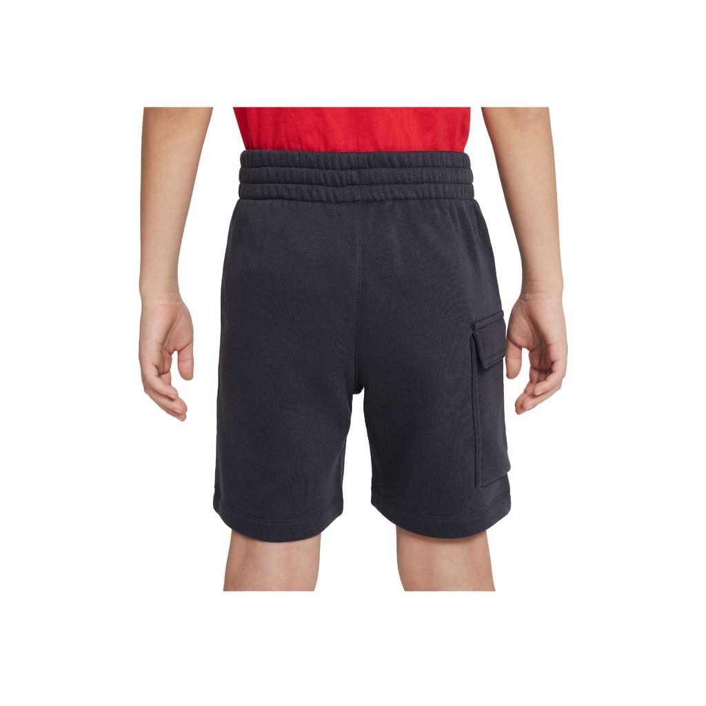 Nike Sportswear Logo Print Loose Fit Sports Shorts Kids Shorts Dark-Smoke-Gray FJ5530-070