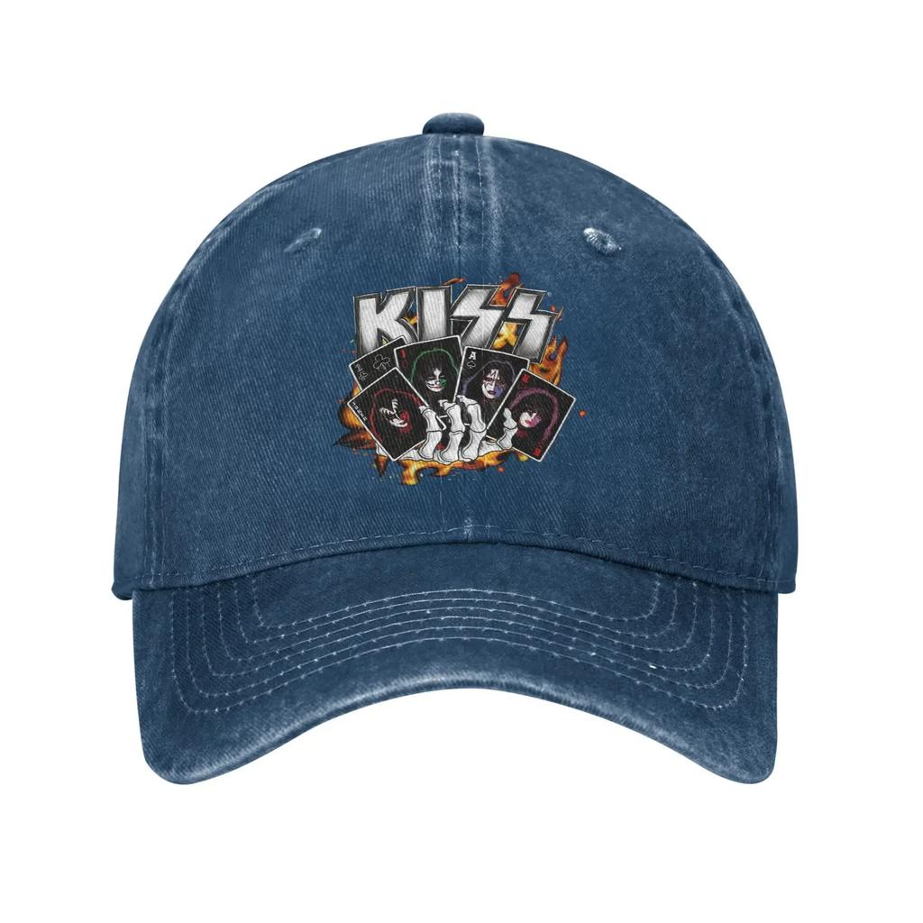 Кепки унисекс в стиле группы Rock Kiss, потертые хлопковые кепки, кепка для повседневного ношения на улице, тренировок, подарок, кепка Snapback