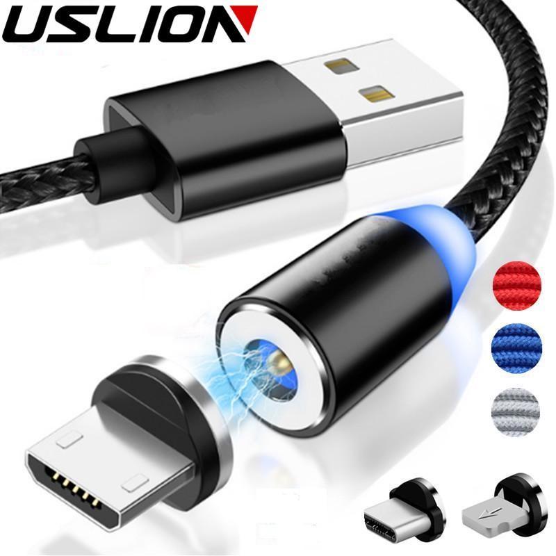 1M 2M Magnetic Micro USB Type C iOS Quick Charger Cable For iPhone X 5 6 7 7 Samsung S4 S5 Moto