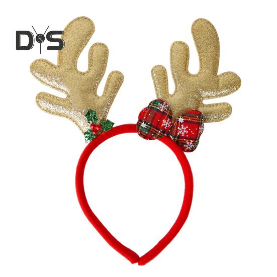 Рождественская повязка на голову с рогом оленя, повязка на голову в виде звезды Санта-дерева, праздничный обруч для волос, аксессуар для косплея для женщин и детей