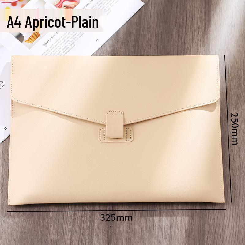 Large Capacity A4 Leather File Bag - Multifunctional Business Office Folder