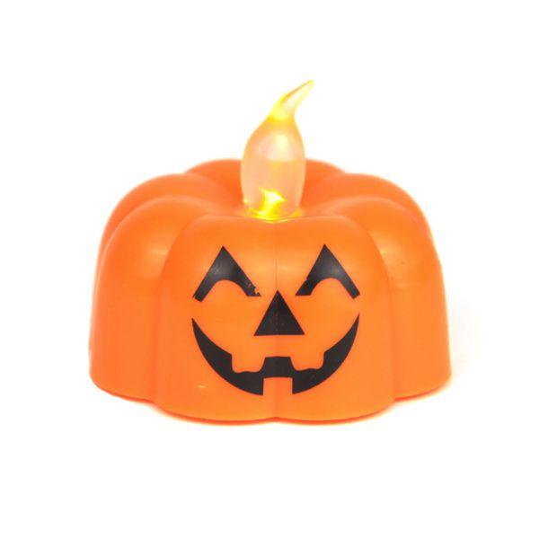 Halloween Autumn Pumpkin Tea Light LED Electronic Tea Wax Lights For Halloween Party Decoration