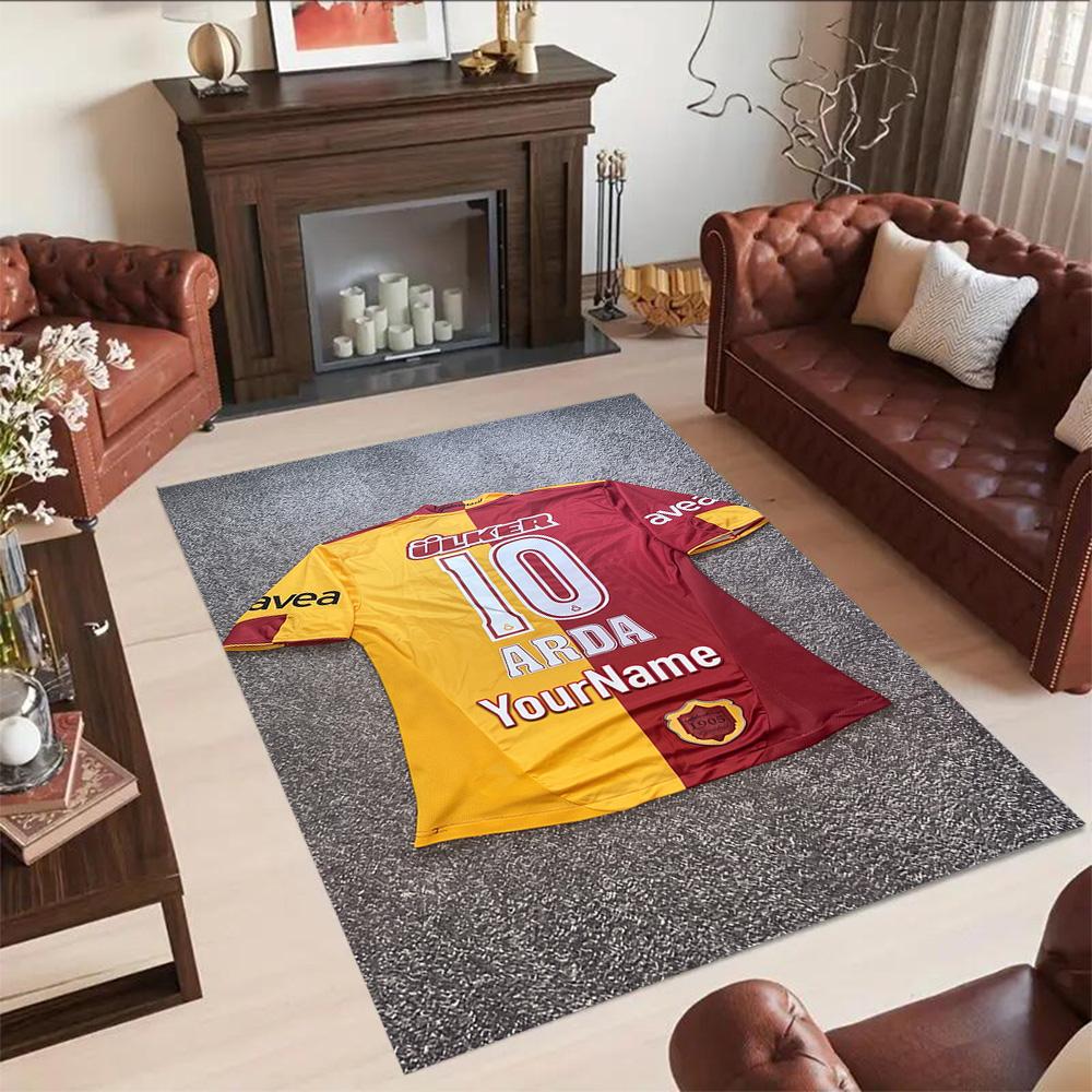 Galatasaray 81 Personalized Text Area Rug Suitable for Hallway Bedrooms Balcony Dormitory Antislip Carpet Office home decor Spiritual Gift