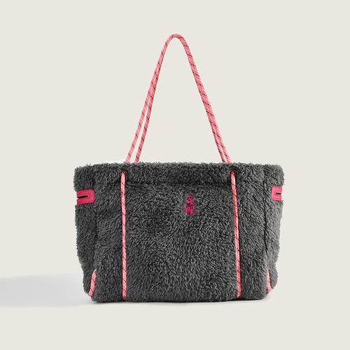 Luxury Soft Plush Tote Rope Handle Women Shoulder Bag Large Faux Fur Handbag Winter Warm Fluffy Shopper Bags for Women