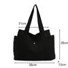 Yogodlns Minimalist Female Student Large Capacity Commuting Tote Bag Canvas Shoulder Bag For Women Portable Handbags