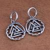 Fashion Nordic Viking Valknut Drop Earring for Women Stainless Steel Punk Rock Rapper Earring Creative Scandinavian Jewelry Gift