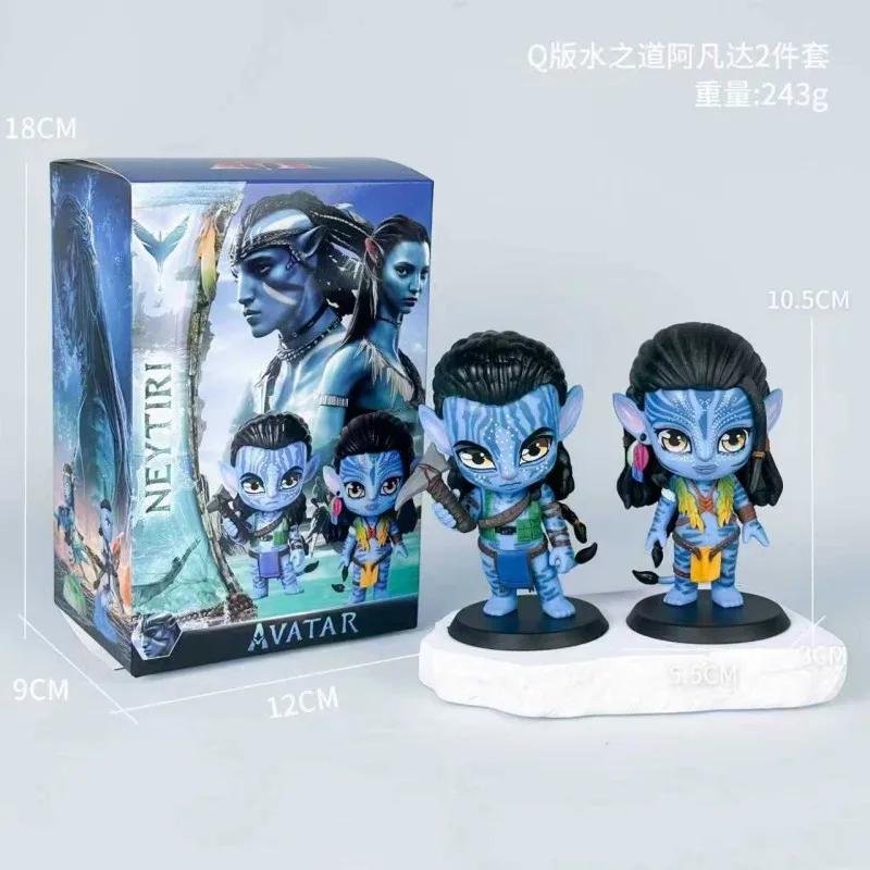 Милая Фигурка Джейка Салли и Нейтири из Аватара 2, ПВХ, 12 см - Коллекционные Игрушки с Персонажами Аниме для Фанатов, Детей, Взрослых, Украшение для Дома