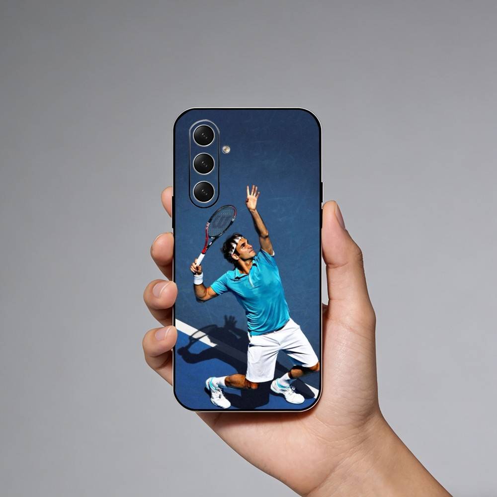 R-Roger Federer The King of Tennis Phone Case For Samsung Galaxy A73,A72,A71,A70,A52,A51 Others Soft Black Cover