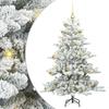 Искусственная складная рождественская елка Белая 150 см ПВХ и Сталь