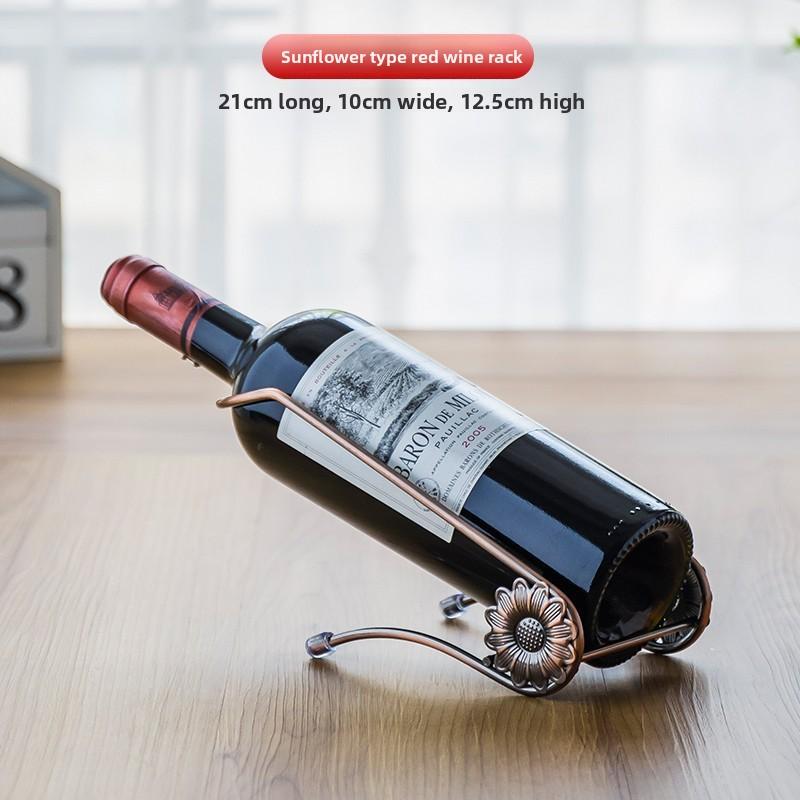 Кованое железо Подставка для красного вина Украшение Винный шкаф Украшение Европейский Креативный Диагональный Простой Подставка для бутылок красного вина Домашнее украшение Украшение