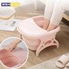 Collapsible Footbath Plain Foaming Massage Bucket Foot Soaking Bucket Folding Basin Sauna Spa Footbath Basin with Lid Bathtub
