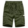 Men's Summer Loose Outdoor Sports Multi-Pocket Cargo Shorts Casual Pants Quarter Pants