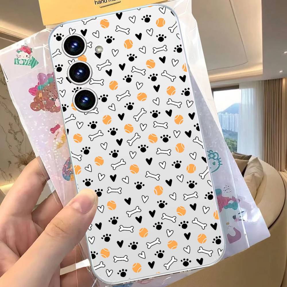 Лучшие Друзья Собачьи Лапки Прозрачный Чехол Для Телефона Для Samsung Galaxy Прозрачная Крышка A52 A12 A51 S21 Edge S22ULTRA S23 S24 S20LITE