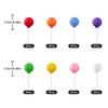 40 Pieces Mini Balloon Cake Toppers Colorful Rainbow Cake Topper Round Clay Balls Cupcake Toppers for Rainbow Unicorn Birthday
