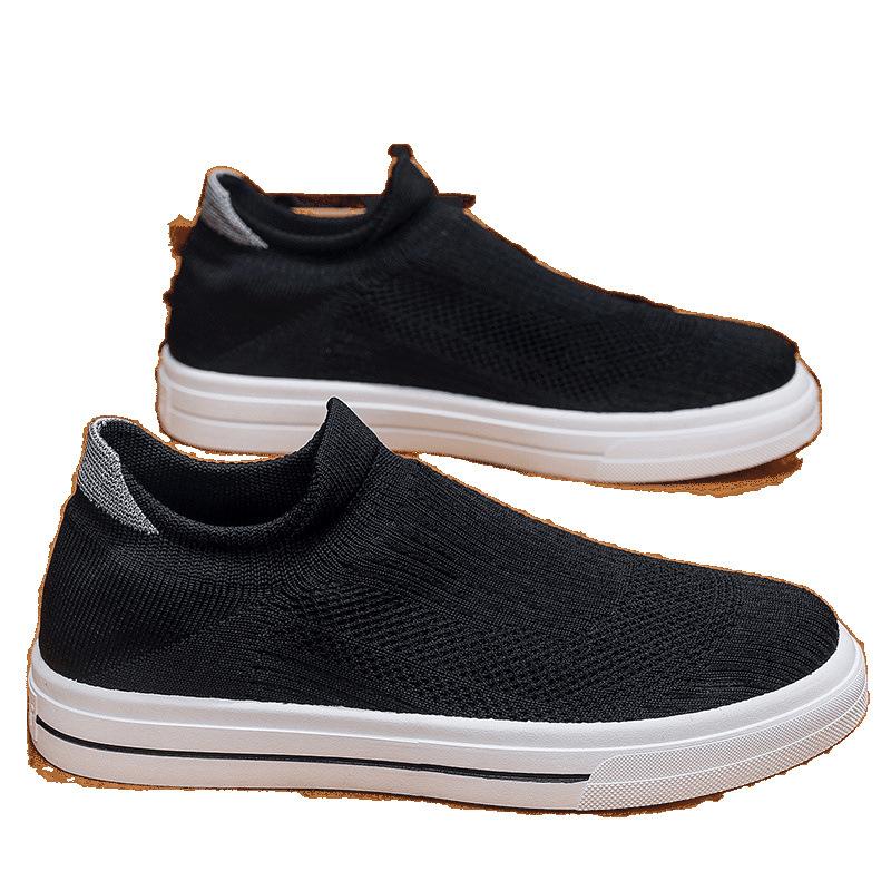 Summer Men's Shoes New Breathable Socks Shoes Men's Korean Version Versatile Flat-bottomed Fly-woven Mesh Sports Shoes Casual Board Shoes Men's