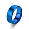 8MM Classic Stainless Steel Ring For Men Women 7 Color Double Inclined Plane Matte Wedding Band Couples Rings  Jewelry