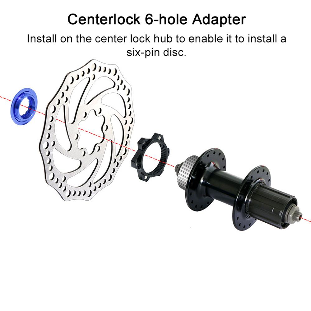 Адаптер из алюминиевого сплава для велосипеда Centerlock на 6 отверстий Конвертер втулки Center Lock для дискового тормоза на 6 болтов Велосипедный
