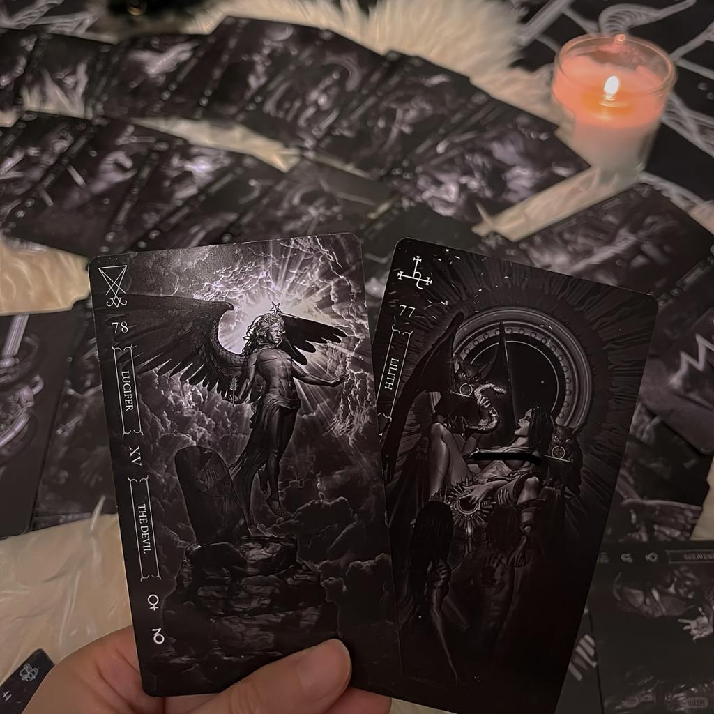 Goetia Card Reading In Darkness — колода из 78 карт для гадания и настольных игр, английское издание, стандартный размер, возраст 14+
