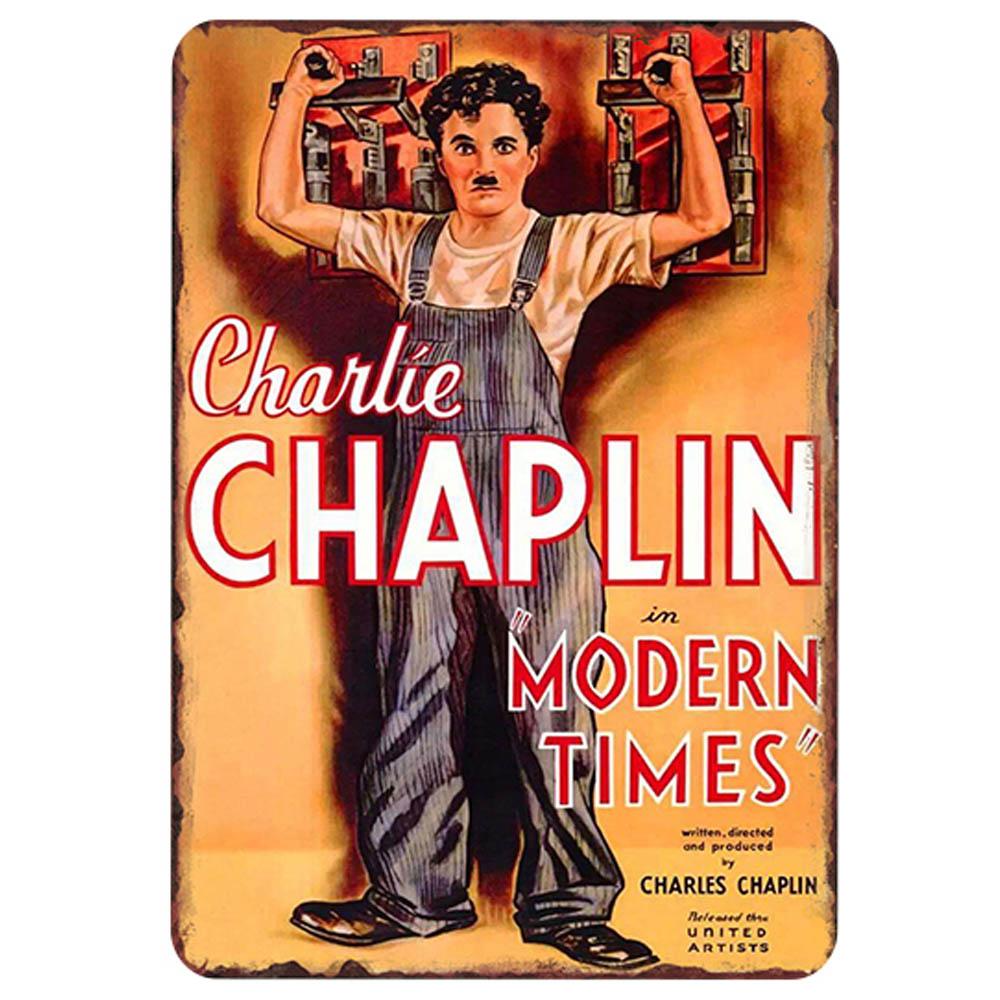 Mfoever Chaplin Винтажный Металлический Жестяной Плакат Шэбби Шик Ретро Жестяные Вывески Табличка Металлический Плакат Спальня Паб Бар Настенный Декор X см