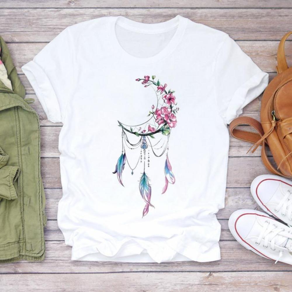 Dreamcatcher Dreamcatcher Crewneck свободная модная белая футболка женская футболка с короткими рукавами топы футболка большого размера футболка